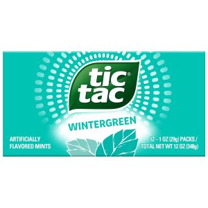 Tic Tac Wintergreen Breath Mints. Bulk 12 Pack. On-The-Go Refreshment. 1 Oz Each