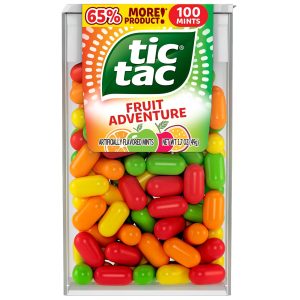 Tic Tac Fruit Adventure Mints. Bulk 12 Pack. On-The-Go Refreshment. 1.7 oz Each