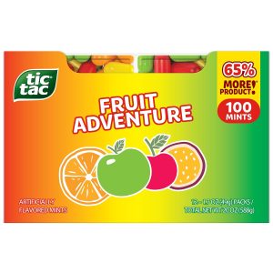 Tic Tac Fruit Adventure Mints. Bulk 12 Pack. On-The-Go Refreshment. 1.7 oz Each
