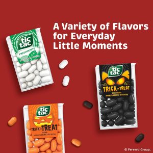 Tic Tac Trick or Treat Sour Cherry Mints. Great for Party Favors and On-the-Go Sharing. Bulk 12 Pack. .84 oz Each