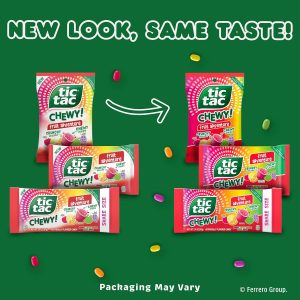 TIC TAC CHEWY! Fruit Adventure Candy. Bulk 12 Pack. Fruit Candy. Share Size. 3.04 oz Each (Packaging May Vary)