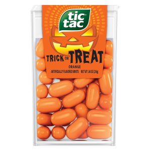 Tic Tac Trick or Treat Orange Mints. Perfect Party Favors. Great for On-the-Go Sharing. Bulk 12 Pack. .84 oz Each