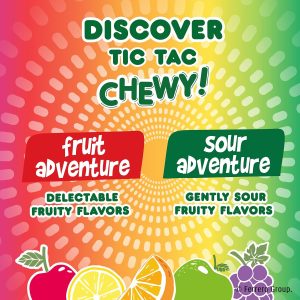 TIC TAC CHEWY! Sour Adventure Candy. Bulk 8 Pack. Sour Candy. 7 oz Each (Packaging May Vary)