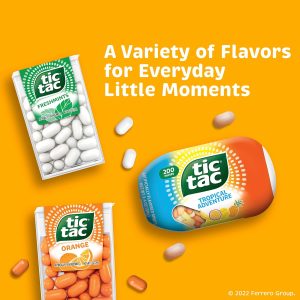 Tic Tac Fruit Adventure Mints. 4 Bottle Packs. On-The-Go Refreshment. 3.4 oz Each