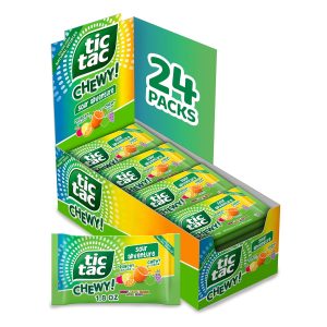 TIC TAC CHEWY! Sour Adventure Candy. Bulk 24 Pack. Sour Candy. 1.8 oz Each (Packaging May Vary)