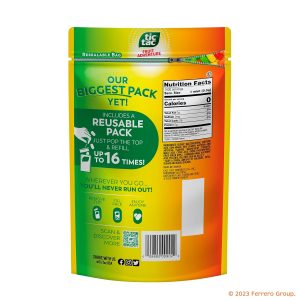 Tic Tac Bulk Resealable Refill Bag. Fruit Adventure Mints. On-The-Go Refreshment. Includes Empty Refillable Pack. 17.2 oz