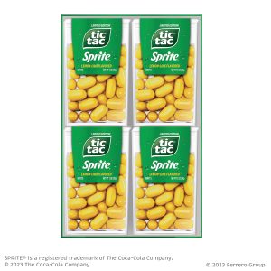 Tic Tac. Sprite Lemon-Lime-Flavored. On-The-Go Refreshment. 1 oz Each. Bulk 12 Pack