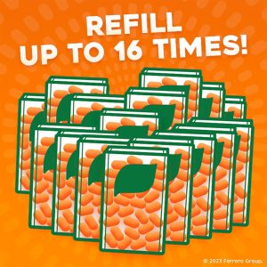 Tic Tac Bulk Resealable Refill Bag. Orange Flavored Mints. On-The-Go Refreshment. Includes Empty Refillable Pack. 17.2 oz