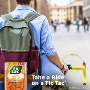 Tic Tac Orange Mints. Bulk 12 Pack. On-The-Go Refreshment. 1.7 oz Each