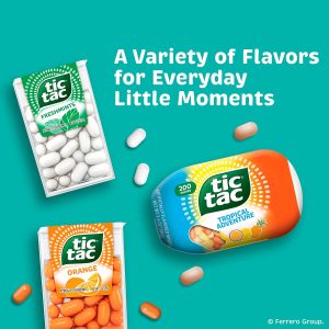 Tic Tac Wintergreen Breath Mints. Bulk 12 Pack. On-The-Go Refreshment. 1.7 oz Each