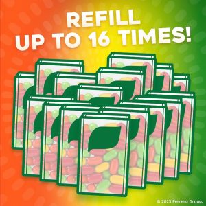 Tic Tac Bulk Resealable Refill Bag. Fruit Adventure Mints. On-The-Go Refreshment. Includes Empty Refillable Pack. 17.2 oz
