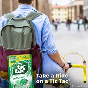 Tic Tac Freshmints. Bulk Bag with 100 Mini Packs (4 Mints each). Share-Size. On-the-Go Mints. 6.7 oz