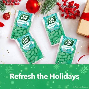 Tic Tac Wintergreen Breath Mints. Bulk 12 Pack. On-The-Go Refreshment. 1 Oz Each