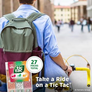 Tic Tac Variety Pack Mega Box. Bulk 27 Packs. Cherry. Freshmints. Orange. Refreshing Fruity Mints. Classic Box. 17.14 oz